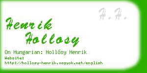 henrik hollosy business card